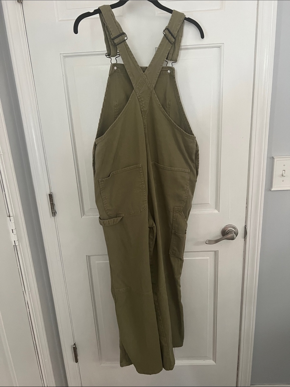 Quince Olive Green Women's organic Cotton Overalls - Picture 2 of 4